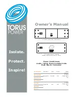 Torus Power RM 20 BAL RK Owner'S Manual preview