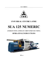 TOS SUA 125 NUMERIC Operating Instructions Manual preview