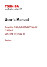 Preview for 1 page of Toshi Satellite C50-B User Manual