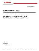 Toshiba 1.5kV - 600A HCV-1KAU Vacuum Contactor Instruction Manual preview