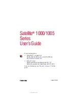 Предварительный просмотр 1 страницы Toshiba 1000 Series User Manual