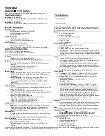 Preview for 1 page of Toshiba 1135-S155 Specifications