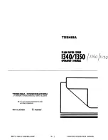 Preview for 1 page of Toshiba 1340 Operator'S Manual