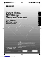 Toshiba 13A22 Owner'S Manual предпросмотр