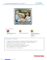 Preview for 1 page of Toshiba 13A25 Specifications