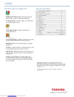 Preview for 2 page of Toshiba 13A25 Specifications