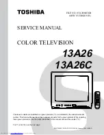 Предварительный просмотр 1 страницы Toshiba 13A26 Service Manual