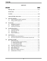 Preview for 5 page of Toshiba 1400 Plus Series Operation Manual