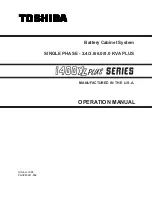 Toshiba 1400 XL PLUS Series Operation Manual preview