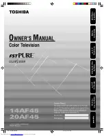 Preview for 1 page of Toshiba 14AF45 Owner'S Manual