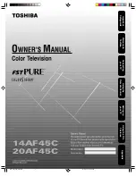 Toshiba 14AF45C, 20AF45C Owner'S Manual preview