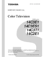 Preview for 1 page of Toshiba 14C2E Service Manual