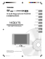 Предварительный просмотр 1 страницы Toshiba 14DLV75 Owner'S Manual