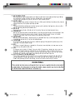 Preview for 5 page of Toshiba 14DLV75 Owner'S Manual