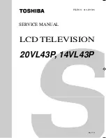 Предварительный просмотр 1 страницы Toshiba 14VL43P Service Manual