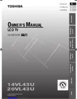 Preview for 1 page of Toshiba 14VL43U Owner'S Manual