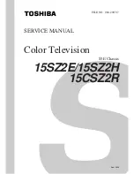 Preview for 1 page of Toshiba 15CSZ2R Service Manual