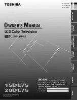 Preview for 1 page of Toshiba 15DL75 Owner'S Manual