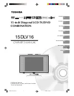 Предварительный просмотр 1 страницы Toshiba 15DLV16 Owner'S Manual