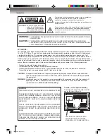 Предварительный просмотр 2 страницы Toshiba 15DLV76 - 15" LCD TV Owner'S Manual