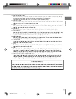 Предварительный просмотр 5 страницы Toshiba 15DLV76 - 15" LCD TV Owner'S Manual