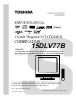 Предварительный просмотр 1 страницы Toshiba 15DLV77B Service Manual