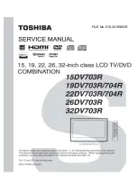 Toshiba 15DV703R Service Manual предпросмотр