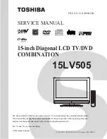 Предварительный просмотр 1 страницы Toshiba 15LV505 - 15.6" LCD TV Service Manual