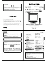 Предварительный просмотр 3 страницы Toshiba 15SLDT2 Service Manual