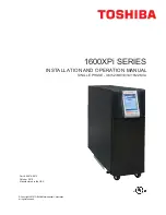 Preview for 1 page of Toshiba 1600XPi SERIES Installation And Operation Manual