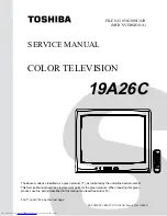 Preview for 1 page of Toshiba 19A26C Service Manual