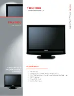 Preview for 1 page of Toshiba 19AV500U - 19" LCD TV Specifications