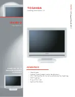 Preview for 1 page of Toshiba 19AV51U - 19" LCD TV Specifications