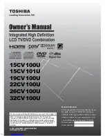 Предварительный просмотр 1 страницы Toshiba 19C100UM Owner'S Manual