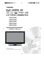 Предварительный просмотр 1 страницы Toshiba 19DV733G Owner'S Manual