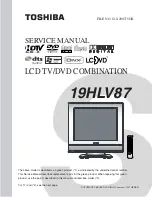 Предварительный просмотр 1 страницы Toshiba 19HLV87 - 19" LCD TV Service Manual