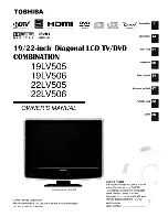 Предварительный просмотр 1 страницы Toshiba 19LV505 - 19" LCD TV Owner'S Manual