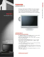 Toshiba 19LV506 Specification Sheet preview