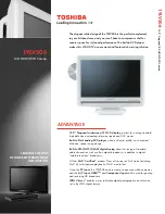 Preview for 1 page of Toshiba 19LV506 Specification