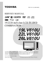 Toshiba 19LV610U - 18.5" LCD TV Service Manual preview