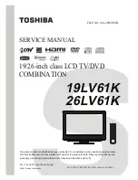 Toshiba 19LV61K - 18.5" LCD TV Service Manual preview