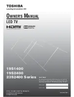 Toshiba 19S1400 Series Owner'S Manual preview