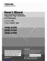 Предварительный просмотр 1 страницы Toshiba 19SL410U Owner'S Manual