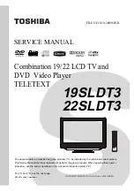 Toshiba 19SLDT3 Service Manual предпросмотр