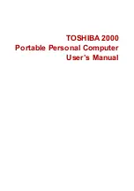 Предварительный просмотр 1 страницы Toshiba 2000 User Manual