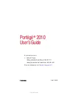 Предварительный просмотр 1 страницы Toshiba 2010 User Manual
