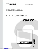 Preview for 1 page of Toshiba 20A22 Service Manual