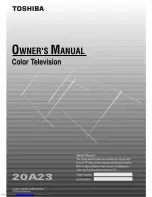 Preview for 1 page of Toshiba 20A23 Owner'S Manual