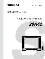 Предварительный просмотр 1 страницы Toshiba 20A42 Service Manual