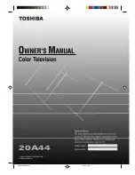 Toshiba 20A44 Owner'S Manual preview